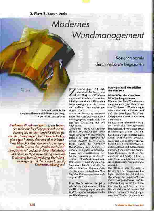 Vorschauseite 1: Modernes Wundmanagement