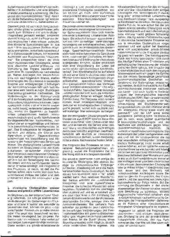Vorschauseite 3: Leberkrankheiten 6. Folge: Cholangitis - cholangitische und biliäre Leberzirrhose