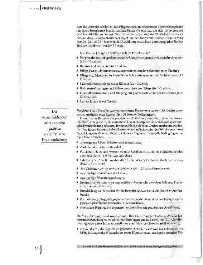 Vorschauseite 3: Im Doppelpack. Das additive Modell: der Bachelor-Studiengang Pflege an der Evangelischen Fachhochschule Hannover
