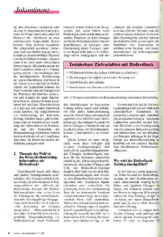 Vorschauseite 2: Stuhlinkontinenz - kann geholfen werden? Therapie aus internistischer Sicht