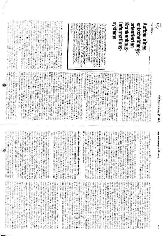 Vorschauseite 1: Aufbau eines entscheidungsorientierten Krankenhausinformationssystems