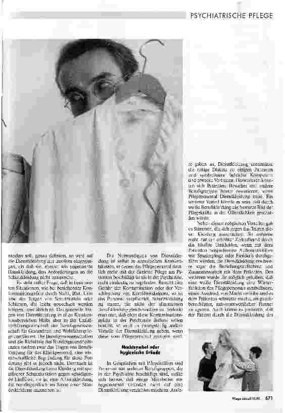 Vorschauseite 2: Warum gibt es Dienstkleidung? Beziehungsaspekte in der psychiatrischen Pflege