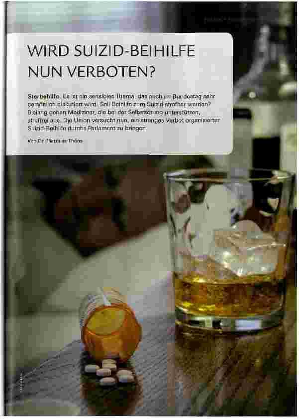 Vorschauseite 1: WIRD SUIZID-BEIHILFE NUN VERBOTEN?