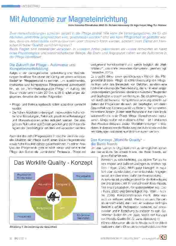 Vorschauseite 1: Mit Autonomie zur Magneteinrichtung