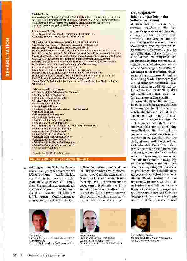 Vorschauseite 2: Reha-QM-Outcome-Studie