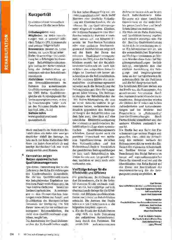 Vorschauseite 4: Reha-QM-Outcome-Studie