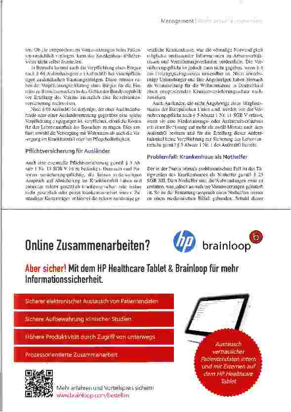 Vorschauseite 2: Behandlung ausländischer Patienten Vorsicht, Abrechnungsfallen!