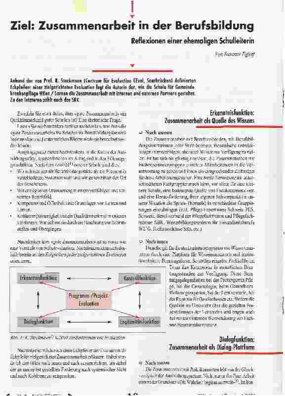 Vorschauseite 1: Ziel: Zusammenarbeit in der Berufsbildung