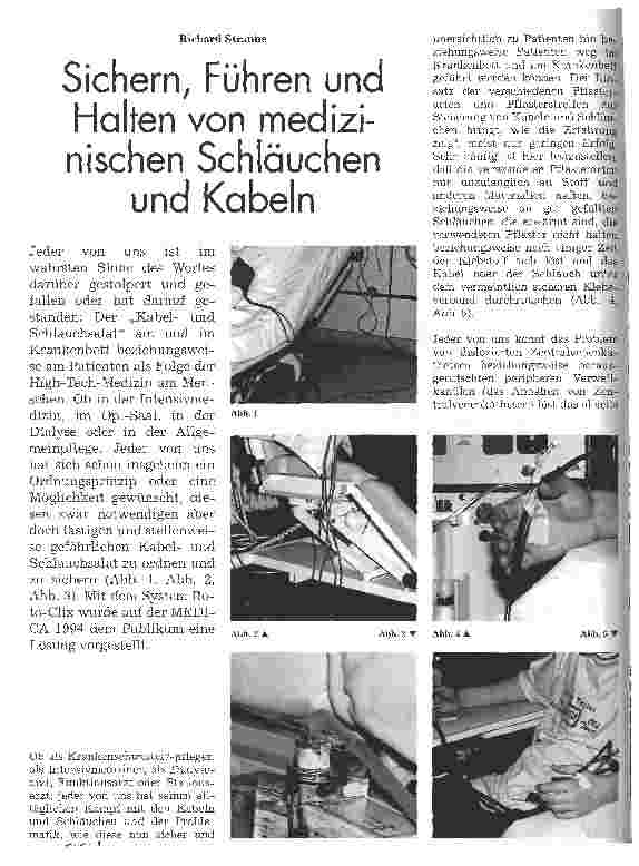 Vorschauseite 1: Sichern, Führen und Halten von medizinischen Schläuchen und Kabeln