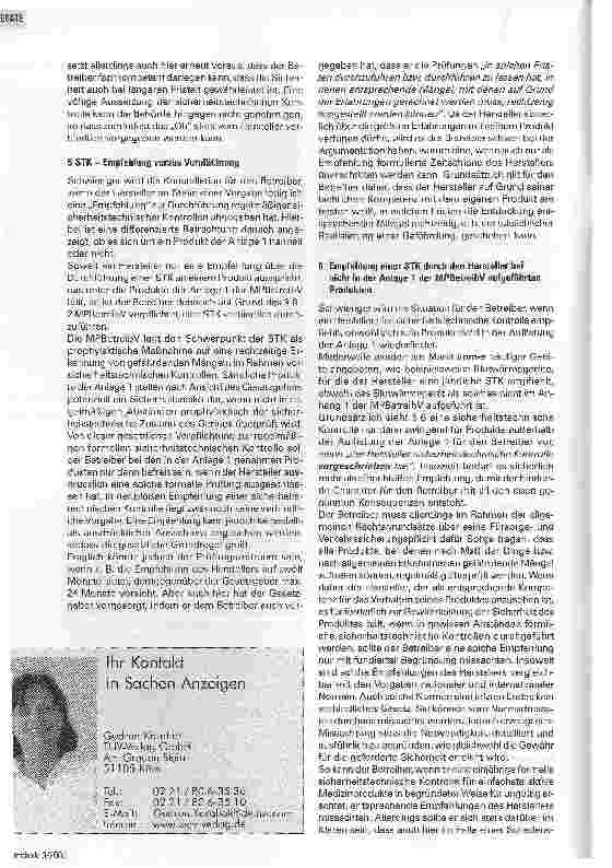 Vorschauseite 4: Herstellervorgaben STK, Wartung und Inspektion