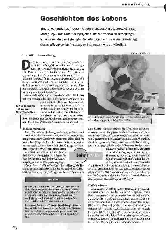 Vorschauseite 1: Geschichten des Lebens