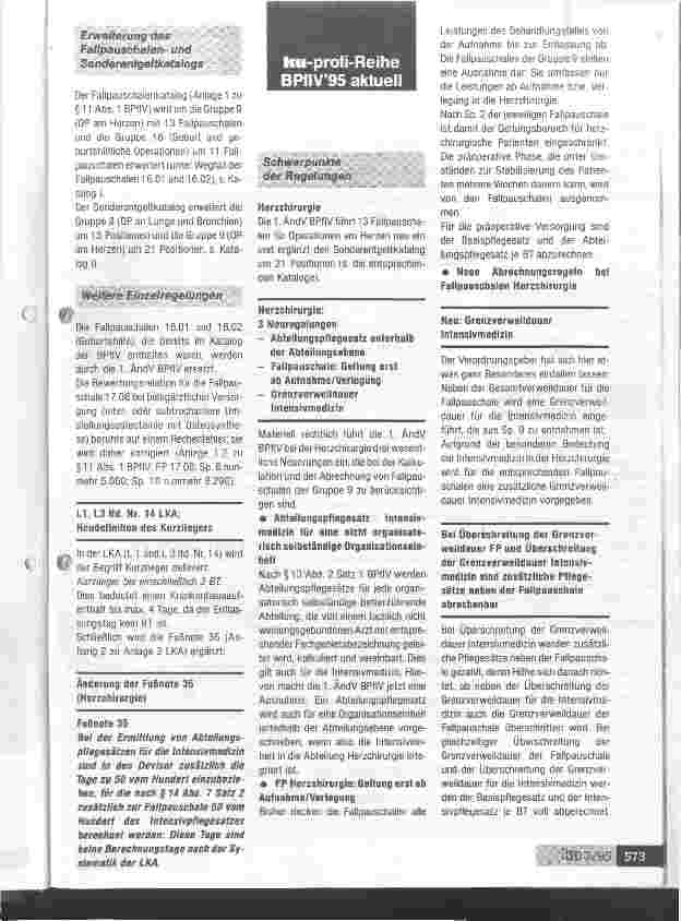 Vorschauseite 3: Erste Verordnung zur änderung der Bundespflegesatzverordnung 1. ÄndV BPflV - Kabinettsbeschluß der Bundesregierung von 13.6.1995