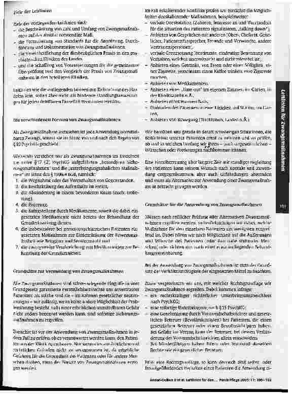 Vorschauseite 2: Leitlinien für den Umgang mit Zwangsmaßnahmen