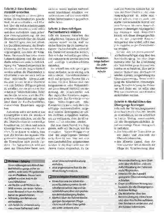 Vorschauseite 2: Wenn der Pflegedienst-Inhaber wechselt - die wichtigsten Schritte des BetriebsübergangsDie Spielregeln beachten