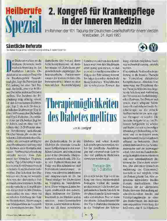Vorschauseite 1: Therapiemöglichkeiten des Diabetes mellitus