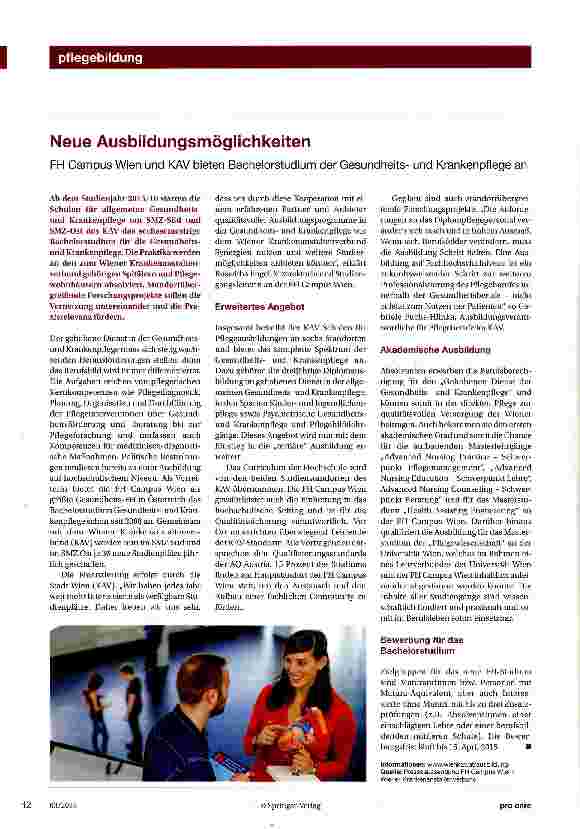 Vorschauseite 1: Neue Ausbildungsmöglichkeiten
