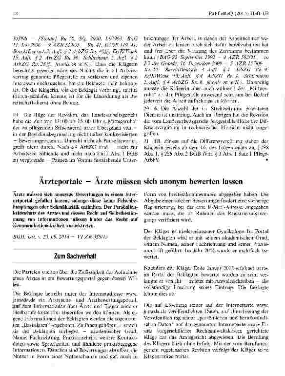 Vorschauseite 1: Ärzteportale — Ärzte müssen sich anonym bewerten lassen