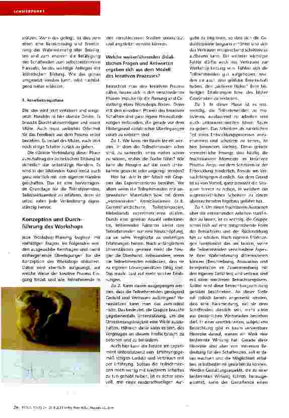 Vorschauseite 3: Vom Aufbruch ins Ungewohnte Plastisches Gestalten als ästhetische Bildungsarbeit in der Pflege