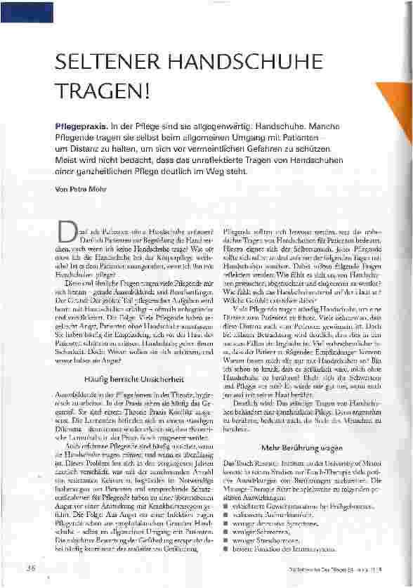 Vorschauseite 1: SELTENER HANDSCHUHE TRAGEN!