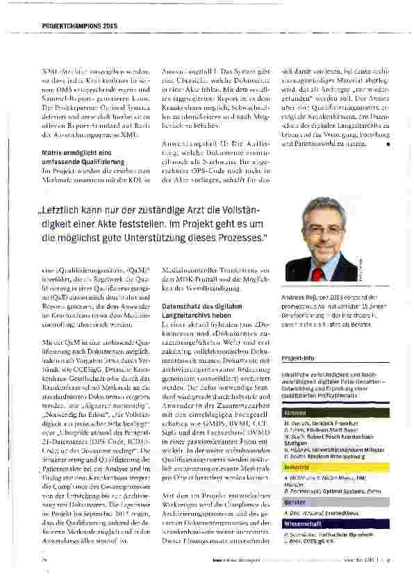 Vorschauseite 3: Vollständigkeitsprüfung für Patientenakten