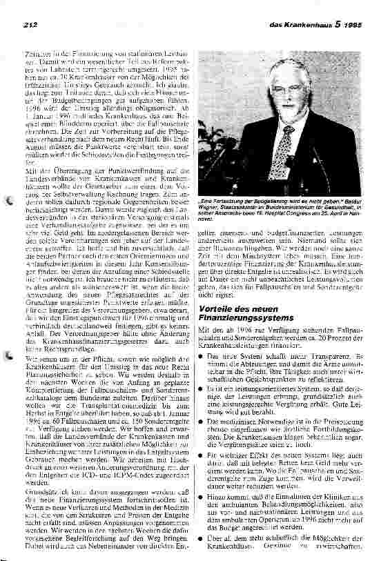 Vorschauseite 2: BPflV 1995: Ein neues Zeitalter der Krankenhausfinanzierung