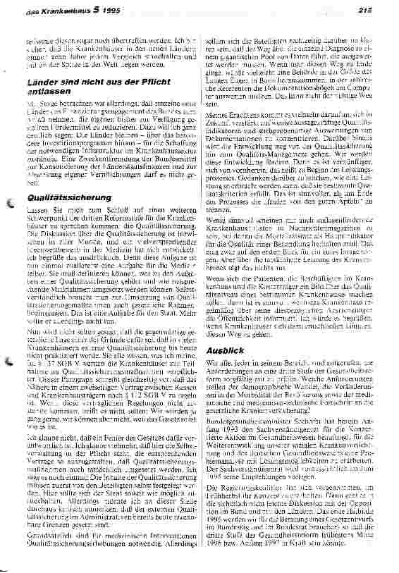 Vorschauseite 5: BPflV 1995: Ein neues Zeitalter der Krankenhausfinanzierung