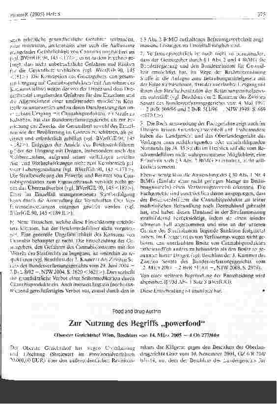 Vorschauseite 1: Zur Nutzung des Begriffs Powerfood