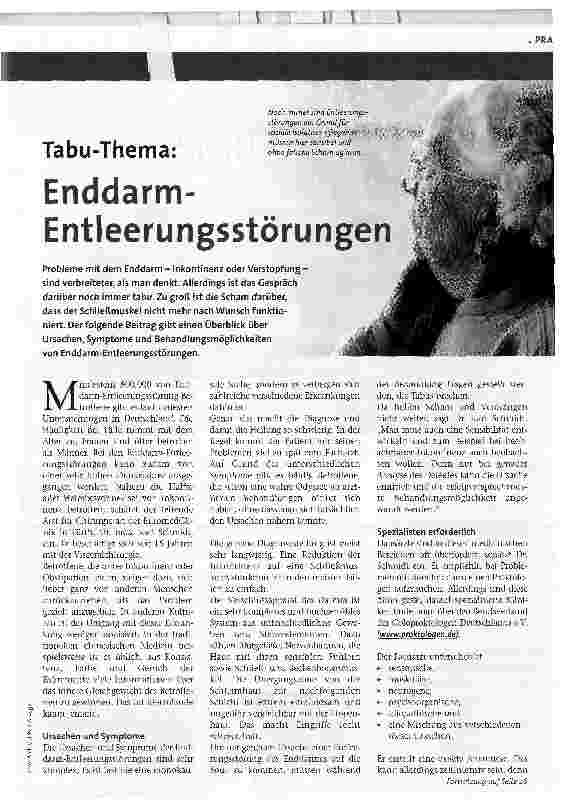 Vorschauseite 1: Enddarm-Entleerungsstörungen