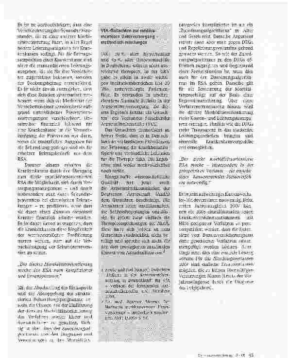 Vorschauseite 4: Chancen und Risiken der direkten Morbiditätsorientierung im RSA