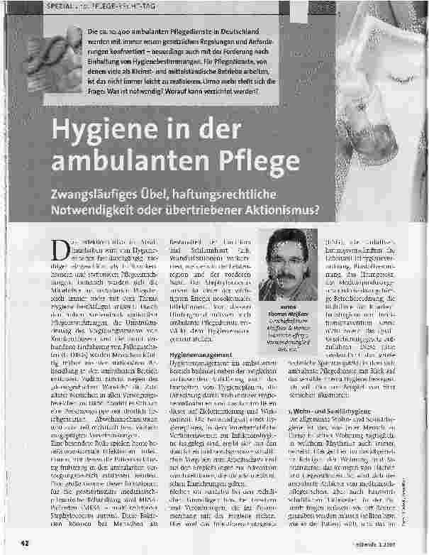 Vorschauseite 1: Hygiene in der ambulanten Pflege