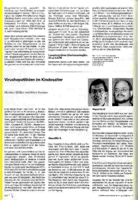 Vorschauseite 1: Virushepatitiden im Kindesalter