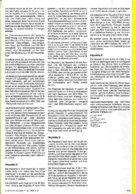 Vorschauseite 2: Virushepatitiden im Kindesalter