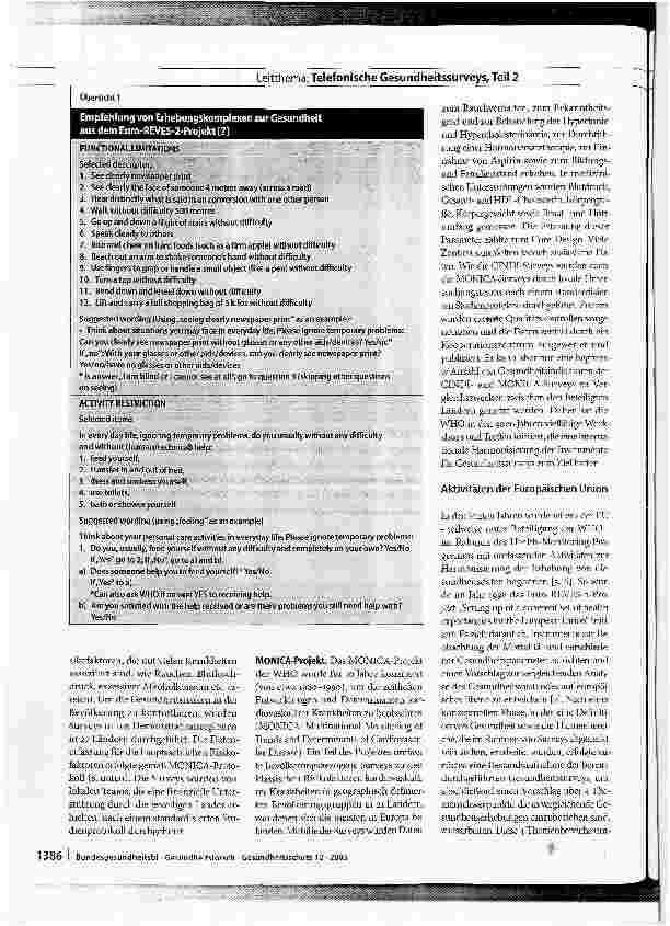 Vorschauseite 4: Gesundheitssurveys in Europa