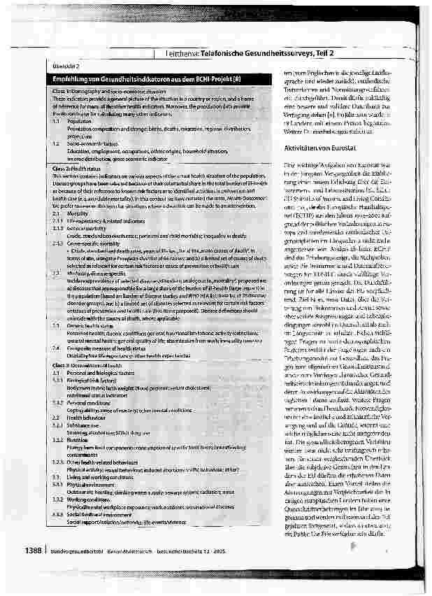 Vorschauseite 6: Gesundheitssurveys in Europa