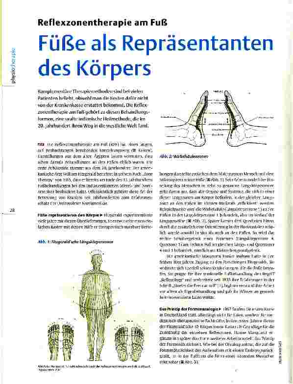Vorschauseite 1: Reflexzonentherapie am Fuß Füße als Repräsentanten des Körpers