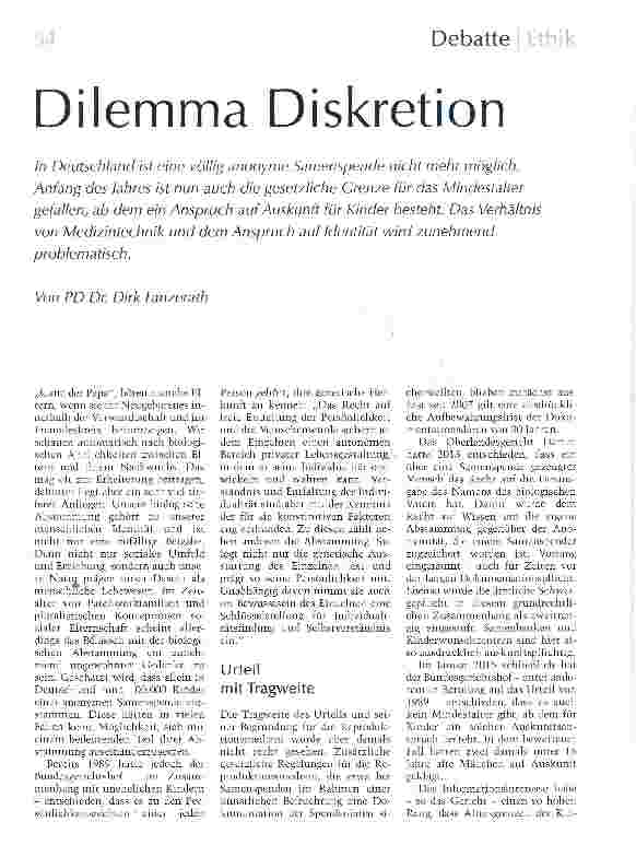 Vorschauseite 1: Dilemma Diskretion