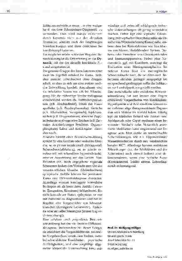 Vorschauseite 3: Bewusstseinsstörungen: Differentialdiagnose und Ursachen