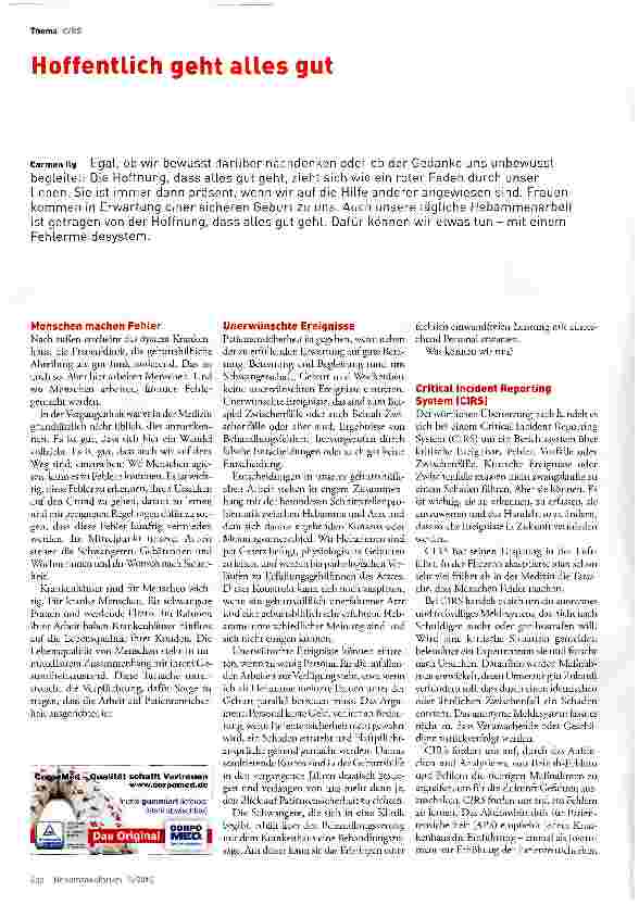 Vorschauseite 1: Hoffentlich geht alles gut