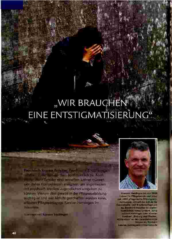 Vorschauseite 1: Wir brauchen eine Entstigmatisierung