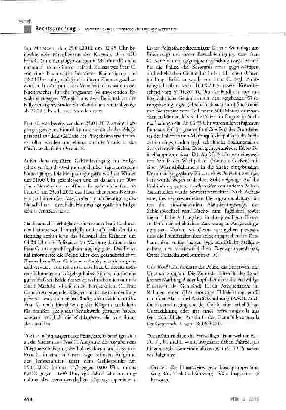 Vorschauseite 2: Zur Kostenschuld eines Heimbetreibers für einen Feuerwehreinsatz HVwKostG § 1; VwKostO-MdlS § 1; HBKG § 61 Abs. 1 Satz 1 und Abs. 6; VwKost-Verz.-VwKostO-MdlS Nr. 5711; HSOG § 1