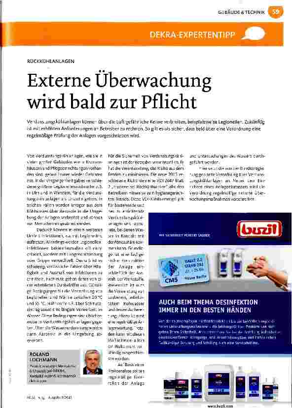 Vorschauseite 1: Externe Überwachung wird bald zur Pflicht
