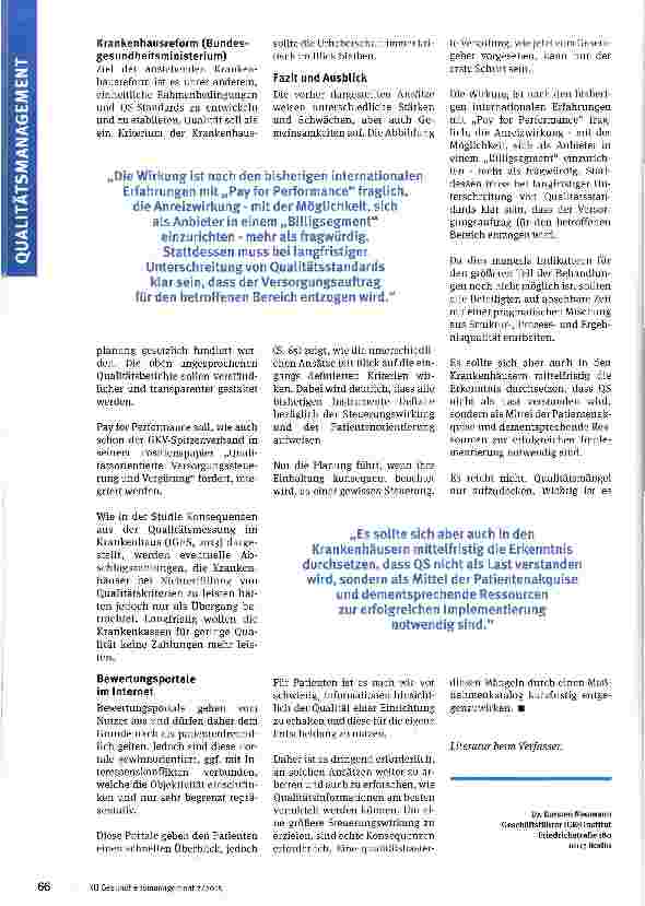 Vorschauseite 5: Wie wird die Qualität im Krankenhaus gesichert? Eine Bewertung der gegenwärtigen Ansätze