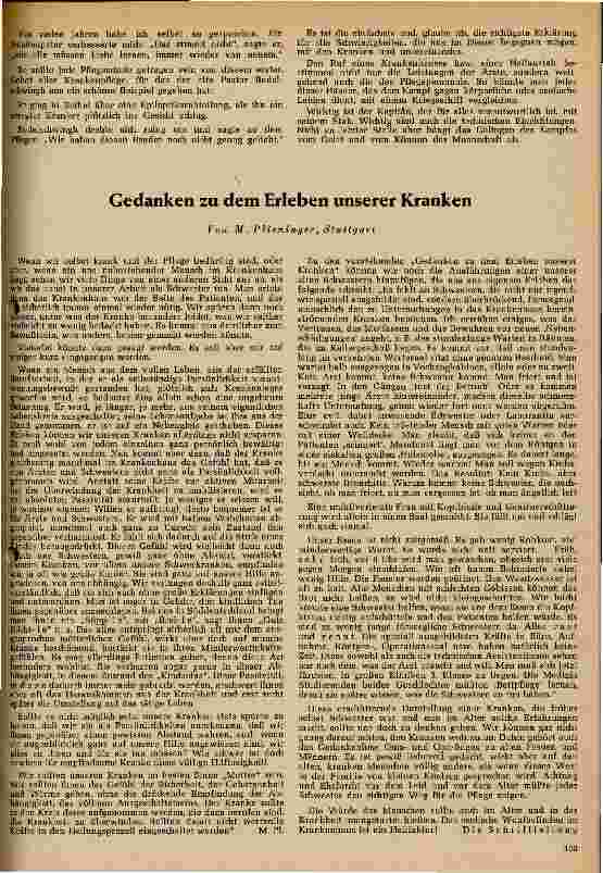 Vorschauseite 2: Gedanken über den Beruf der Geisteskrankenpflegerin
