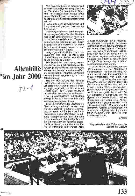 Vorschauseite 1: Altenhilfe im Jahr 2000