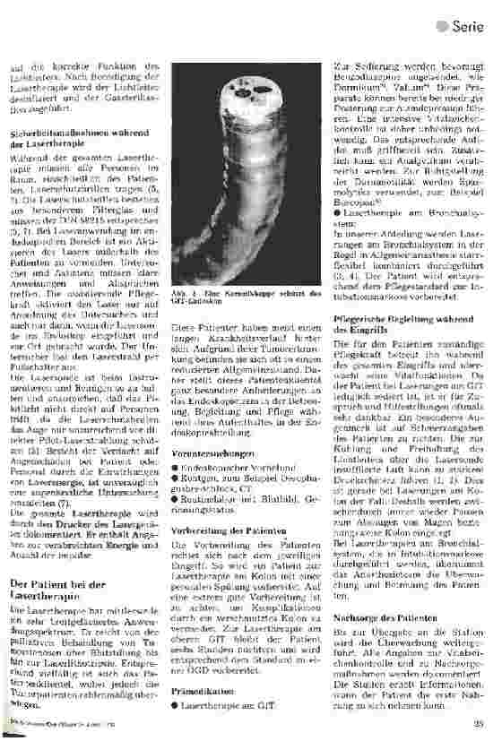 Vorschauseite 3: Minimal-invasive Chirurgie 10. Folge: Assistenz bei endoskopischer Lasertherapie.