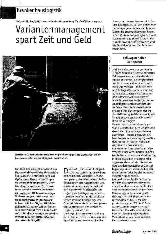 Vorschauseite 1: Variantenmanagement spart Zeit und Geld