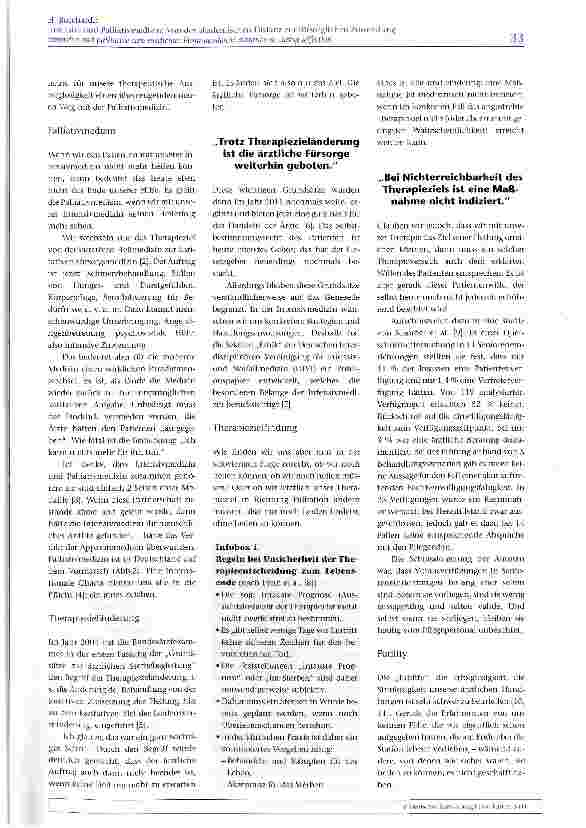 Vorschauseite 4: Intensivund Palliativmedizin: Von der akademischen Distanz zur fürsorglichen Zuwendung