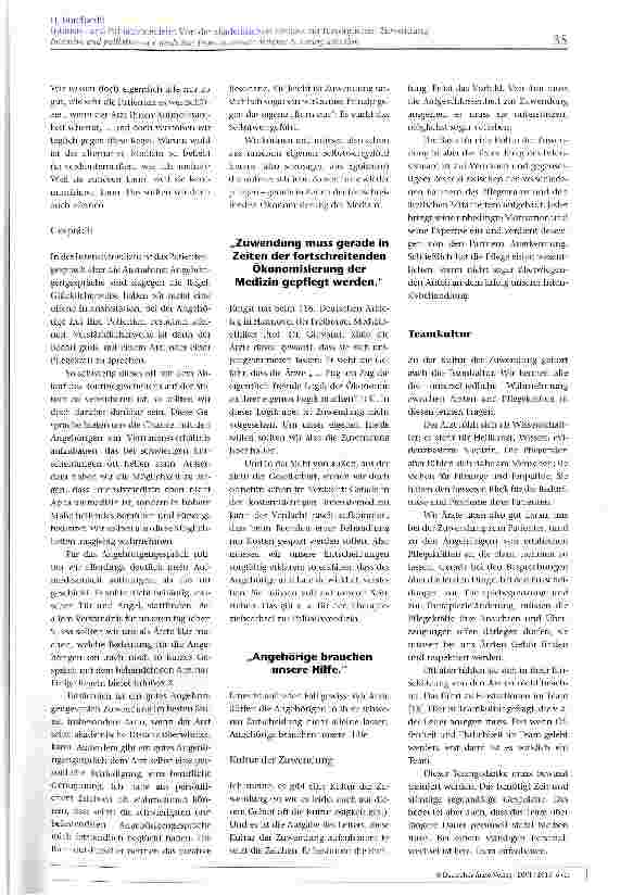 Vorschauseite 6: Intensivund Palliativmedizin: Von der akademischen Distanz zur fürsorglichen Zuwendung