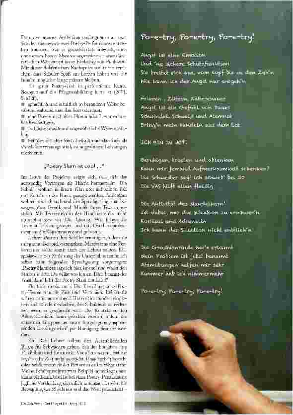 Vorschauseite 2: POETRY IM PFLEGEUNTERRICHT