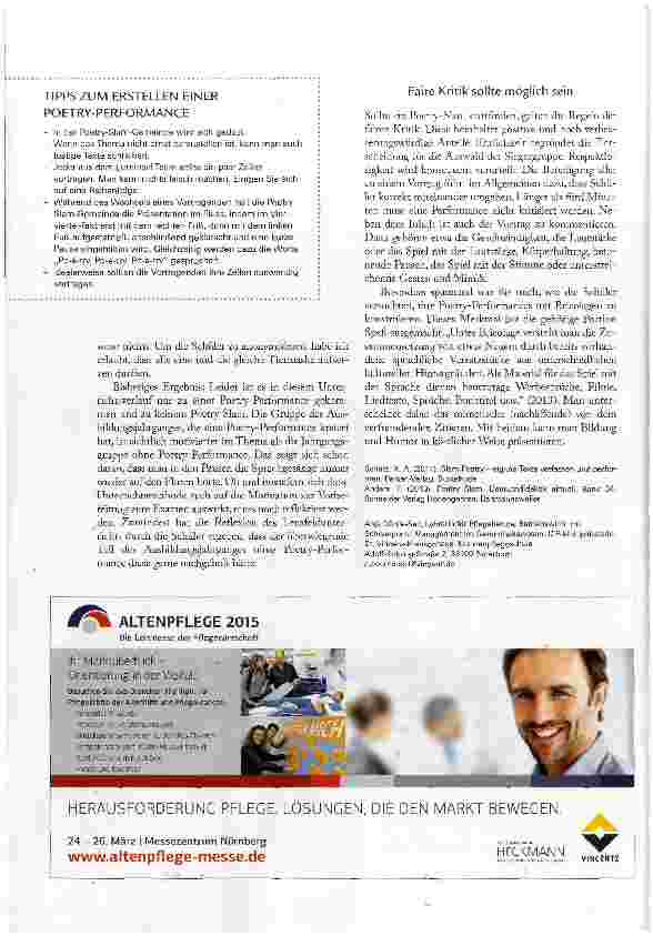 Vorschauseite 3: POETRY IM PFLEGEUNTERRICHT
